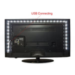 Bande LED époxy SMD 2835 alimentée par USB lampe décorative de bureau de Noël pour éclairage de fond TV, 1m, 5m