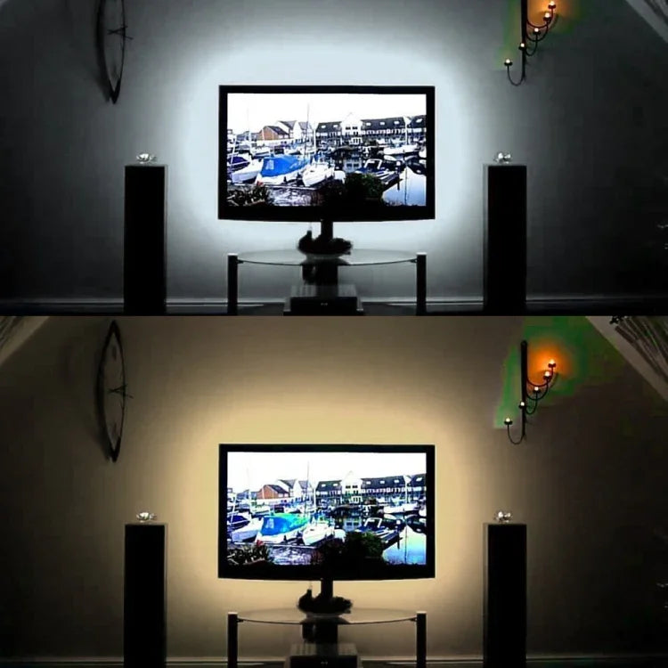 Bande LED époxy SMD 2835 alimentée par USB lampe décorative de bureau de Noël pour éclairage de fond TV, 1m, 5m