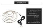 Bande LED époxy SMD 2835 alimentée par USB lampe décorative de bureau de Noël pour éclairage de fond TV, 1m, 5m