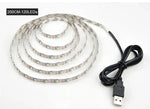 Bande LED époxy SMD 2835 alimentée par USB lampe décorative de bureau de Noël pour éclairage de fond TV, 1m, 5m