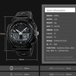 Montre numérique étanche double affichage SKMEI 1270 Homme Montre sport extérieure, Rouge, Vert, Bleu, Gris, Doré