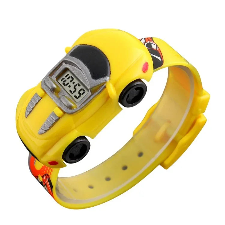 Montre numérique enfant mode SKMEI 1241 Dessin animé mignon voiture, Jaune, Rouge, Bleu, Noir, Bleu clair