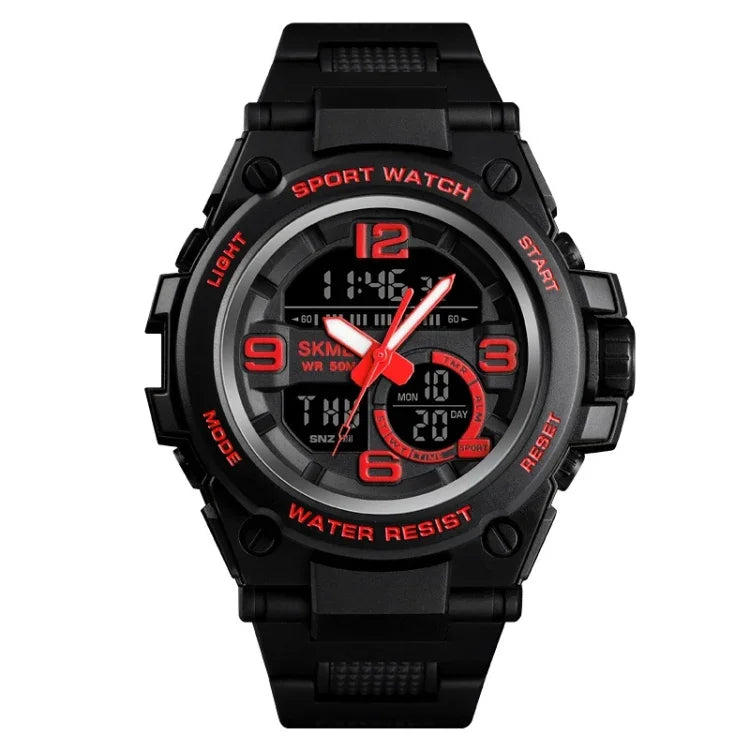 Montre électronique étanche multifonction sport extérieur SKMEI 1452, Rouge, Bleu, Noir, Doré, Abricot, Vert armée