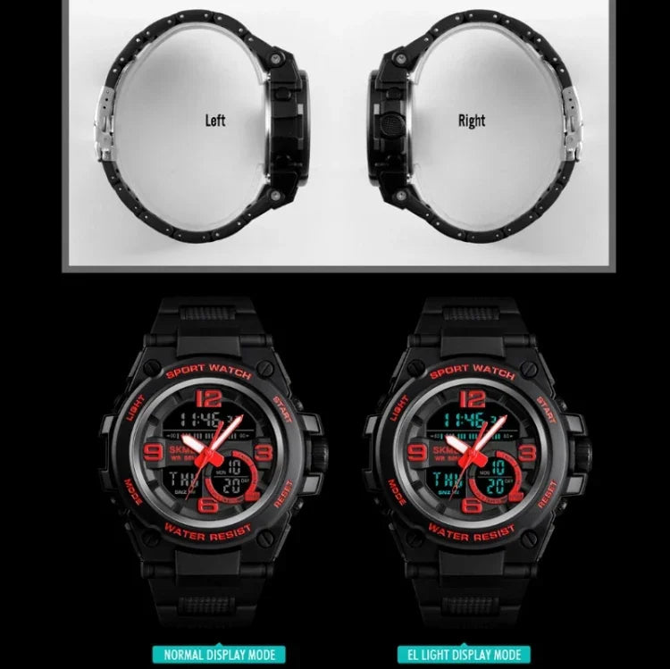 SKMEI 1452 Outdoor Sports Electronic Watch Multifunctional Waterproof Watch, Red, Blue, Black, Golden, Apricot, ArmyGreen