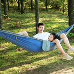 Hamac Parachute Moustiquaire Extérieur 1-2 Personnes Lit Suspendu de Camping Balançoire Portable Double Chaise, 260 x 140cm, 260x140cm Bleu Gris, 260x140cm Rose, 260x140cm Rose Bleu, 260x140cm Vert, 260x140cm Vert Jaune, 260x140cm Bleu Foncé