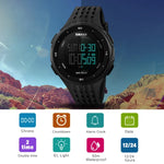 SKMEI 1219 Men Multi-Function Electronic Watch Outdoor Sports Watch, Green, Blue, Black, Rose Gold, Silver
