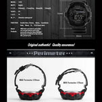Montre de sport pour homme SKMEI 1243, étanche pour extérieur, montre numérique, rouge, noir, doré