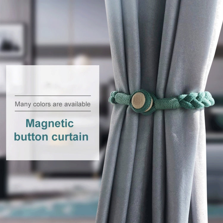 1 Paire de Boucles Magnétiques pour Rideaux, Rose, Bleu Gris, Or Roi, Conran, Blanc cassé, Gris clair, Gris foncé