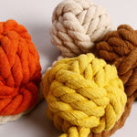 CK12 Lot de 4 boucles de rideau sans installation, en coton, avec boule suspendue, Orange, Rose, Vert, Colle, Jaune, Violet, Gris, Beige, Marine, Café foncé, Café clair