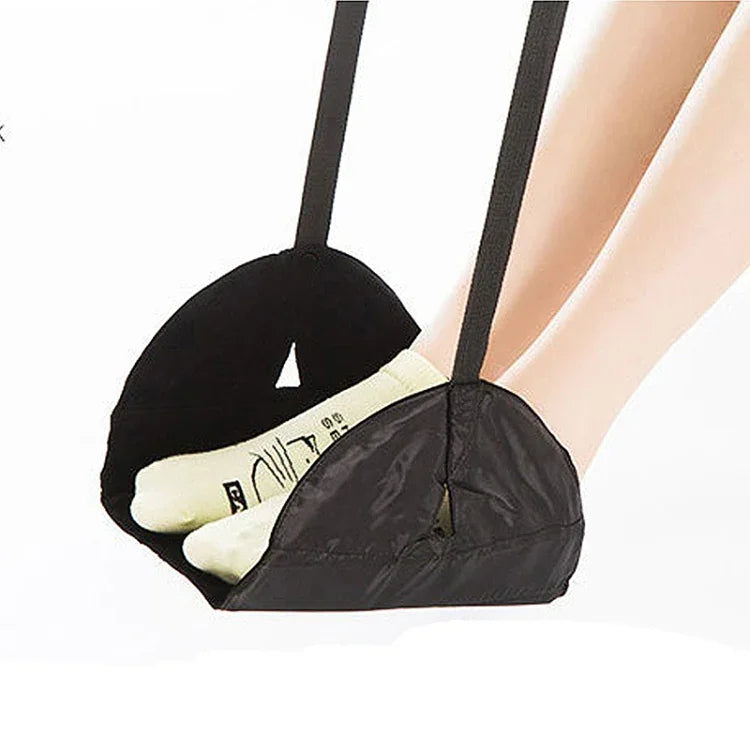 Mini hamac repose-pieds portable pour chaise de bureau ou maison, noir