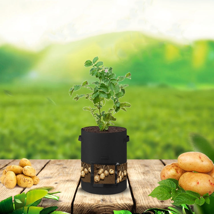 Sac Transparent pour Pomme de Terre avec Couverture Centrale, Sac de Culture de Plantes, Grand (35x45cm) 43 Litres/10 Gallons, Moyen (30x35cm) 26 Litres/7 Gallons