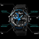 Montre numérique multifonction sportive pour homme SKMEI 1357, montre étanche pour étudiant, rouge, bleu, noir