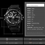 Montre numérique multifonction sportive pour homme SKMEI 1357, montre étanche pour étudiant, rouge, bleu, noir