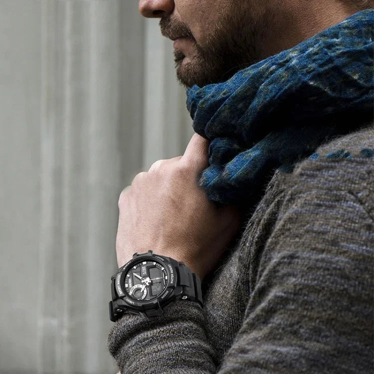 Montre numérique multifonction sportive pour homme SKMEI 1357, montre étanche pour étudiant, rouge, bleu, noir