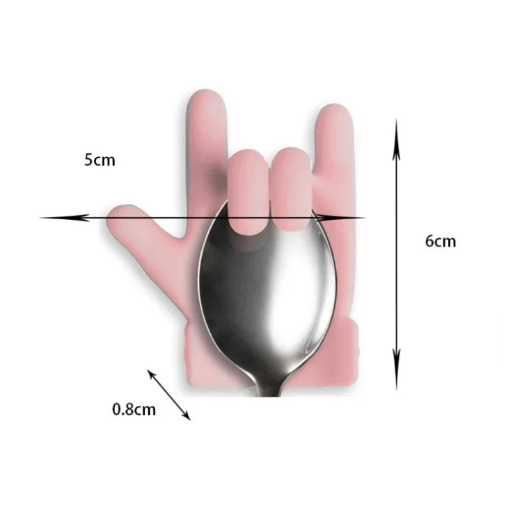 2pcs Little Finger Shape Tea Heroes Teaspoon Holder ，Random Color Delivery, Teaspoon Holder
