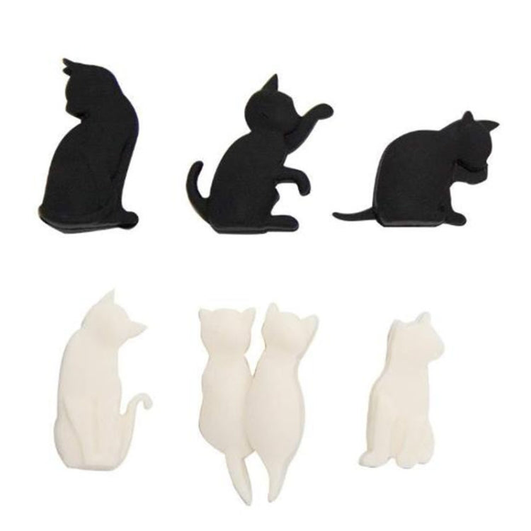 6 pièces/ensemble Marqueur de verre à vin chat Reconnaisseur de sachet de thé suspendu, Chat