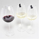 6 pièces/ensemble Marqueur de verre à vin chat Reconnaisseur de sachet de thé suspendu, Chat