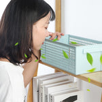 Panier de rangement rectangulaire en plastique pour snacks et articles divers, petit (blanc), petit (vert clair), grand (blanc), grand (vert clair)