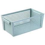 Panier de rangement rectangulaire en plastique pour snacks et articles divers, petit (blanc), petit (vert clair), grand (blanc), grand (vert clair)