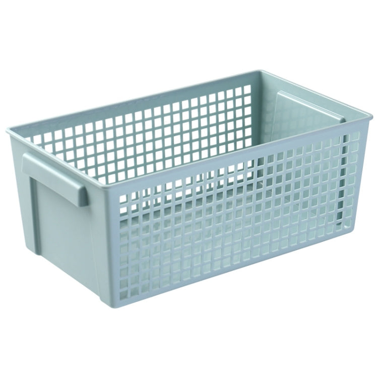 Panier de rangement rectangulaire en plastique pour snacks et articles divers, petit (blanc), petit (vert clair), grand (blanc), grand (vert clair)