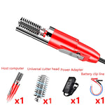 Râpe à écailles de poisson électrique, usage domestique, outil à racler, prise CN, rouge, noir