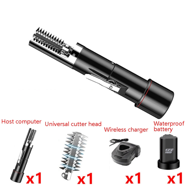 Écailleur à Poisson Électrique Domestique Automatique Sans Fil, Prise CN, Noir Batterie Simple, Noir Batterie Simple+Tête de Coupe, Noir Double Batterie, Noir Double Batterie+Tête de Coupe, Rouge Batterie Simple, Rouge Batterie Simple+Tête de Coupe
