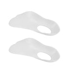 Semelles orthopédiques pour pieds plats avec soutien de la voûte plantaire, orthèses pour pieds valgus adultes et enfants, L (Blanc)