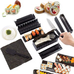 Moule à Sushi 11 en 1 avec Couteau à Sushi Moule à Boule de Riz Kit Créatif DIY pour Rouleaux de Sushi, Kit de Fabrication de Rouleaux de Sushi