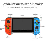 Console de jeu portable X19 Plus écran 5,1 pouces Mémoire 8G Support d'extension carte TF & sortie AV, X19 Plus / Rouge+Jaune, X19 Plus / Rouge, X19 Plus / Rouge+Bleu