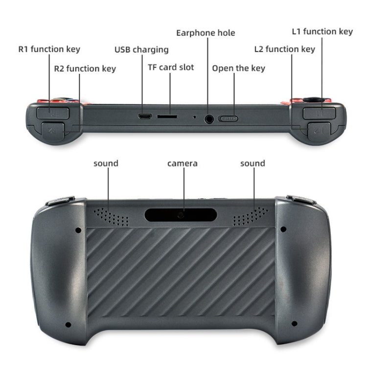 Console de jeu portable X19 Plus écran 5,1 pouces Mémoire 8G Support d'extension carte TF & sortie AV, X19 Plus / Rouge+Jaune, X19 Plus / Rouge, X19 Plus / Rouge+Bleu