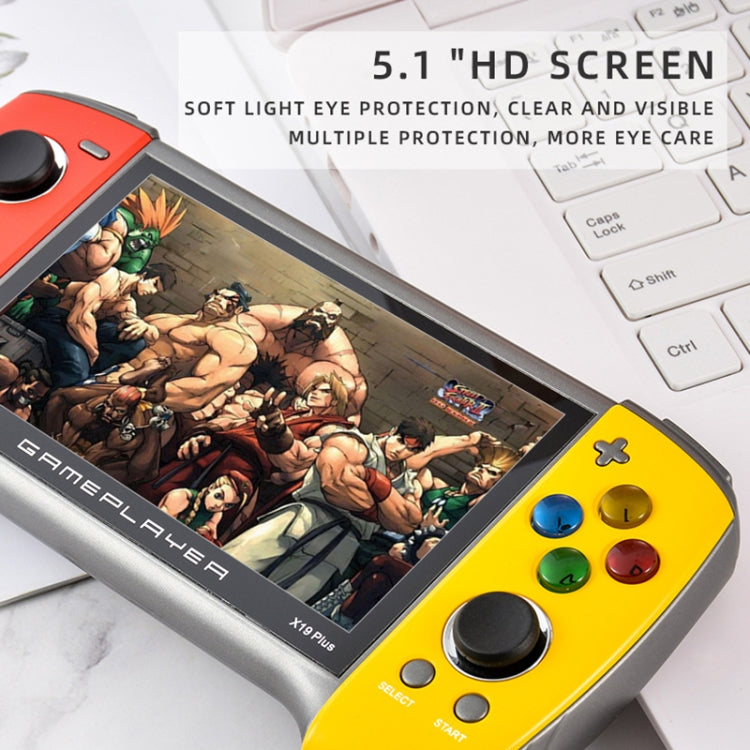 Console de jeu portable X19 Plus écran 5,1 pouces Mémoire 8G Support d'extension carte TF & sortie AV, X19 Plus / Rouge+Jaune, X19 Plus / Rouge, X19 Plus / Rouge+Bleu