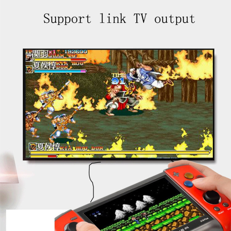 X19 Plus 5.1 inch Screen Handheld Game Console 8G Memory Support TF Card Expansion & AV Output, X19 Plus / Red+Blue, X19 Plus / Red+Yellow, X19 Plus / Red