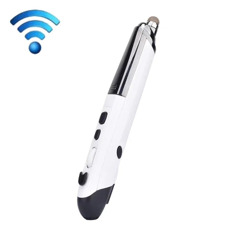 PR-08 1600 DPI 6 boutons Stylo de tableau blanc électronique sans fil 2.4G Souris stylo multifonction Stylo de présentation PPT, blanc, rouge, bleu, noir, gris argenté