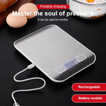 Balance électronique de cuisine portable en acier inoxydable pour aliments, 5kg/1g (modèle à piles blanc), 5kg/1g (modèle à piles noir), 10kg/1g (modèle à piles blanc), 5kg/1g (rechargeable blanc), 10kg/1g (rechargeable blanc)