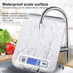 Balance électronique de cuisine portable en acier inoxydable pour aliments, 5kg/1g (modèle à piles blanc), 5kg/1g (modèle à piles noir), 10kg/1g (modèle à piles blanc), 5kg/1g (rechargeable blanc), 10kg/1g (rechargeable blanc)