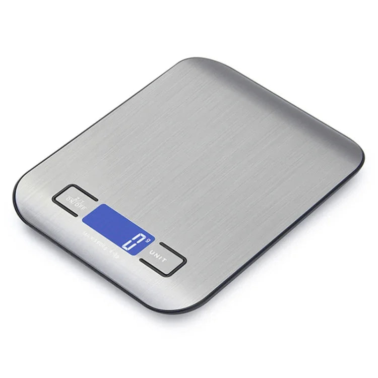 Balance électronique de cuisine portable en acier inoxydable pour aliments, 5kg/1g (modèle à piles blanc), 5kg/1g (modèle à piles noir), 10kg/1g (modèle à piles blanc), 5kg/1g (rechargeable blanc), 10kg/1g (rechargeable blanc)