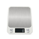 Petite Balance de Cuisine Électronique en Acier Inoxydable, 5kg/1g (Noir), 10kg/1g (Noir), 5kg/1g (Blanc), 10kg/1g (Blanc)