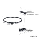 NC441 Collier en cuir avec perles de lave et fermoir magnétique en acier inoxydable, NC441