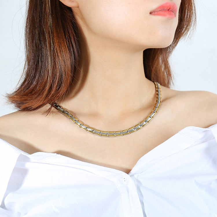 Bijoux Collier Magnétique en Acier et Titane CNC-007, CNC-007(Doré), CNC-007(Or Rose), CNC-007(Noir), CNC-007(Couleur Acier)