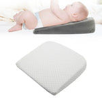 Coussin incliné triangulaire en mousse à mémoire pour nourrisson, oreiller d'allaitement pour femmes enceintes et nouveau-nés, gris doux cristal, blanc à losanges, noir doux cristal
