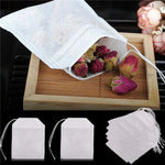 Sachets de thé parfumés en papier filtre refermables (Lot de 100), taille : 5,5 x 7 cm