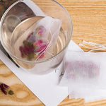 Sachets de thé parfumés en papier filtre refermables (Lot de 100), taille : 5,5 x 7 cm