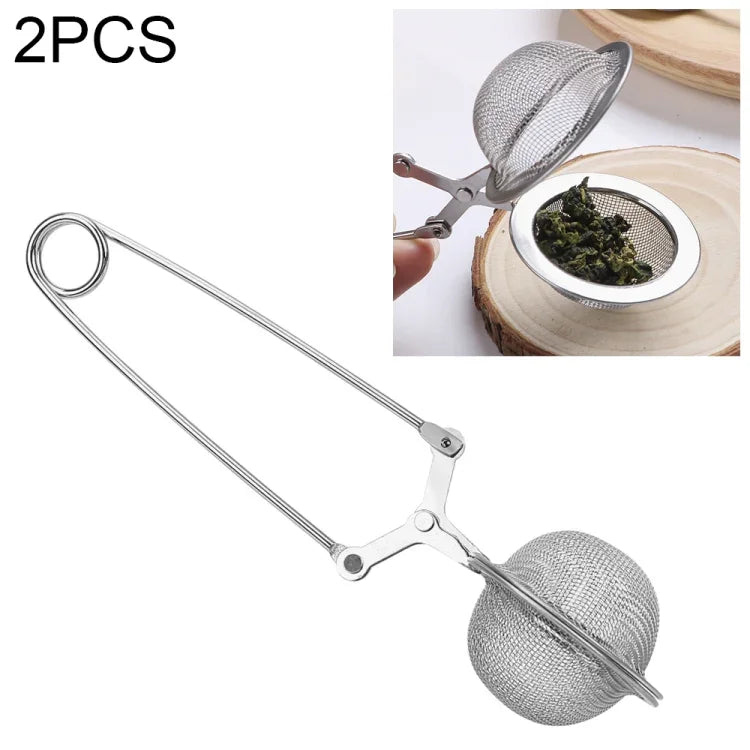 2 infuseurs à thé en maille sphérique en acier inoxydable, filtre à épices pour café et herbes, en acier inoxydable