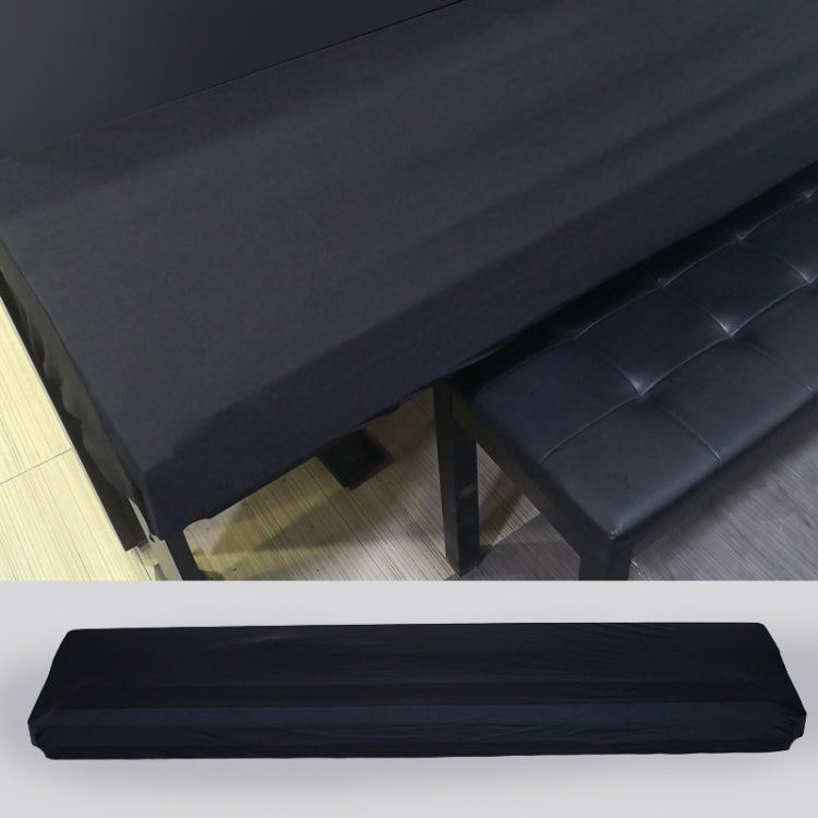 Housse anti-poussière en tissu Oxford, housse de clavier électronique déperlante avec ouverture, housse pour instrument de clavier avec cordon de serrage, 61 touches noir 98x42x21cm, 88 touches noir 124x49x36cm