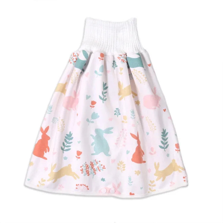Baby Water-Proof And Leak-Proof Cloth Diapers Children Washable Cotton Cloth Bed-Wetting Skirt Pants, L