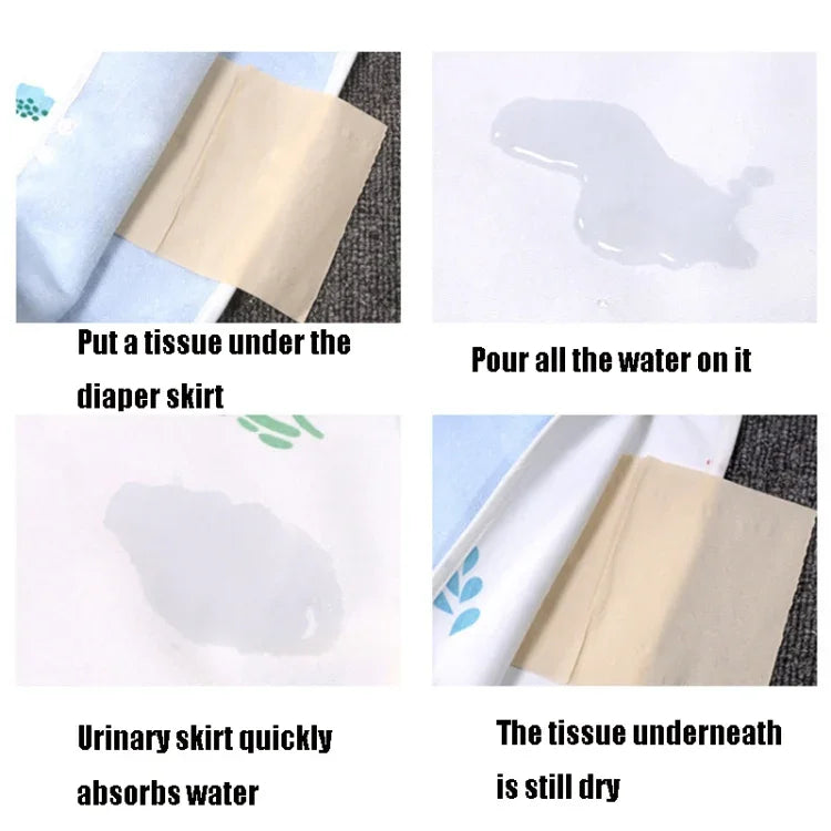 Couches en tissu imperméables et anti-fuites pour bébés, jupes-culottes lavables en coton pour enfants, L