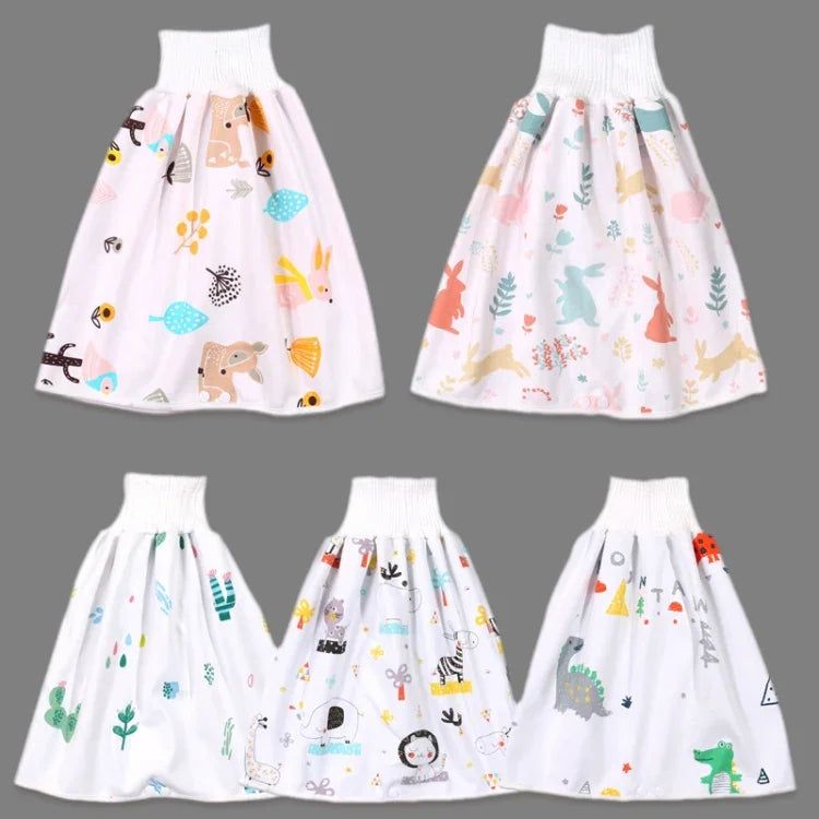 Couches en tissu imperméables et anti-fuites pour bébés, jupes-culottes lavables en coton pour enfants, L