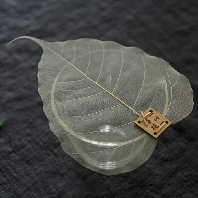 Filtre à thé créatif en forme de feuille de bodhi naturelle, feuille de bodhi