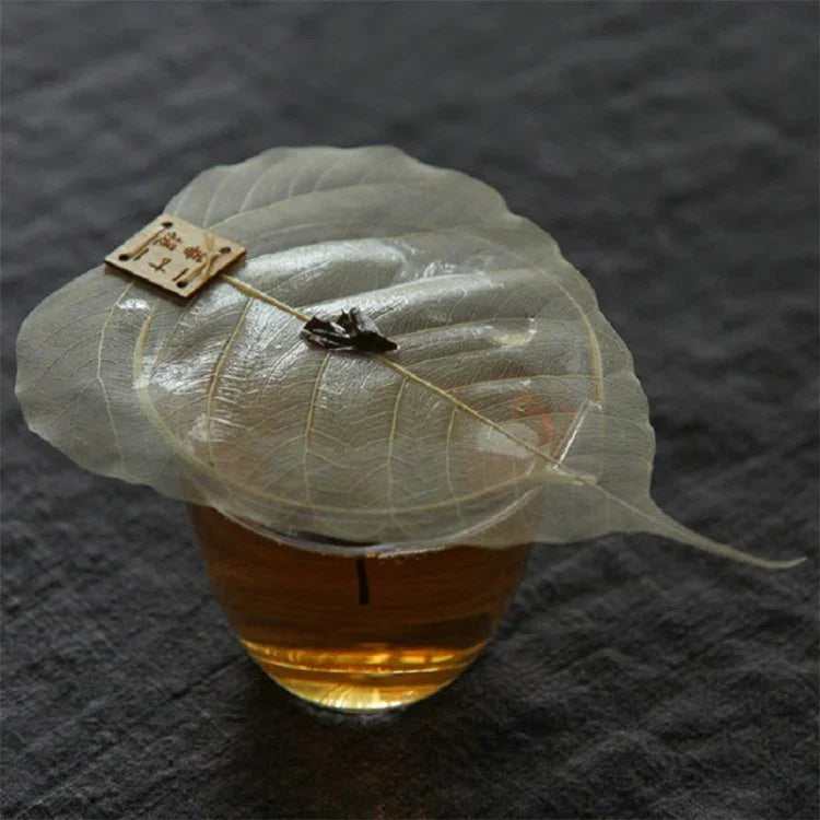 Filtre à thé créatif en forme de feuille de bodhi naturelle, feuille de bodhi