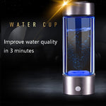Générateur portable d'eau riche en hydrogène pour la santé, concentration élevée, électrolyse à ions négatifs, 450 ml
